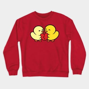 Duckie and Duck Heart Puzzle Crewneck Sweatshirt